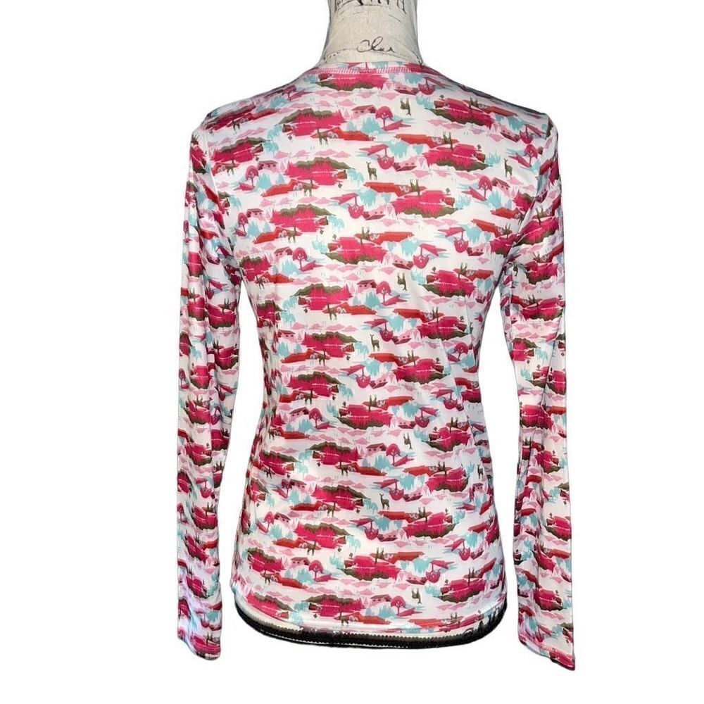 Cuddl‎ Duds pink & blue layer top XL